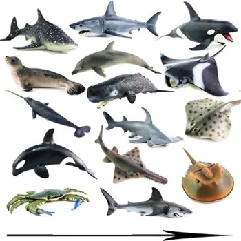 Styls Actiune Si Jucarii Figura Ocean Marine World Animal De Viață Mare Rechin Balenă, Delfin, Pește De Colectare Model De Papusa Pentru Copii Cadouri