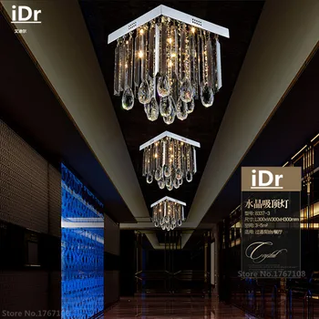Living dreptunghiular cristal lumini LED lămpi de tavan dormitor minimalist modern de iluminat sala de mese iDr-0123