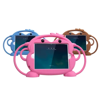 Maimuță Forma de Silicon Tablet PC Cazuri Pentru Apple mini iPad 1/2/3/4 Praf, Anti-Zero Tablet PC Caz Pliabil cu Kickstand