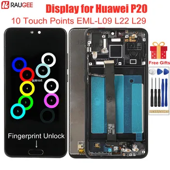 Display LCD pentru Huawei P20 EML-L09 L22 L29 Lcd cu Rama 10 Puncte Touch Ecran Înlocuire pentru Huawei P 20 5.8 inch lcd Ecran
