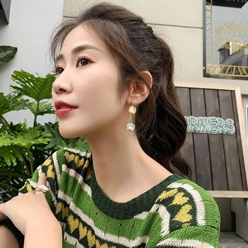 Coreea Dulce Cercei Lungi Pentru Femei Bijuterii De Moda Nisipuri Mișcătoare Email Petală De Floare Tassel Picătură Cercei Accesorios Mujer Brinco
