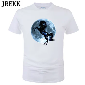 Unicorn Luna Plina de Fantezie Magic Cal Fantastic Beast tricou Bărbați Vară Bumbac T-shirt cu Maneci Scurte Streetwear Teuri C133