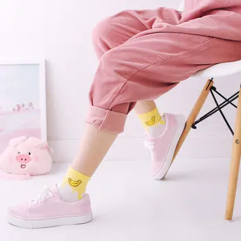 Moda Drăguț șosete scurte de Desene animate de Fructe Glezna Șosete coreean Kawaii Amuzant Șosete sosete pentru femei de stradă Skatebord de Vară Moale ciorap
