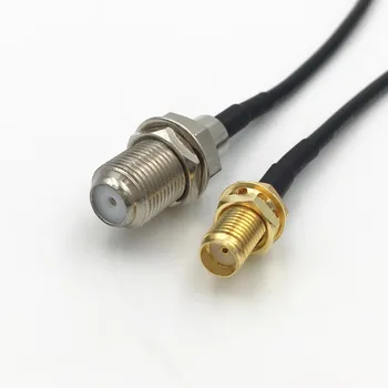 10buc RG174 Cablu SMA Female Jack pentru a F de Tip Feminin Nut Mufă Coaxial RF Pigtail Conector de Sârmă de 10 cm 20 CM 30 CM 50 CM 1M 3M 5M