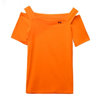 Volocean 2019 Bumbac Femeie T Camasa Slim T-shirt Pentru Femei Casual Femei Slash-neck T-shirt Solid Top de Vară Tee Plus Dimensiune