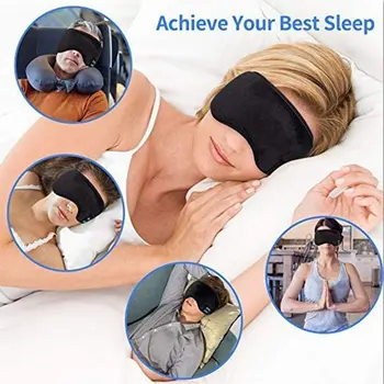 Bluetooth 5.0 Wireless Stereo pentru Căști 3D Masca de Somn Bentita de Somn Moale Căști de Dormit Masca de Ochi Muzică în Căști
