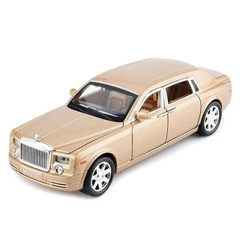 3 culori pentru copii jucarii scara 1:24 Rolls-Royce Phantom W de sunet si lumina pullback model de turnat sub presiune masina de mini-colectii de jucarii cadouri pentru copil