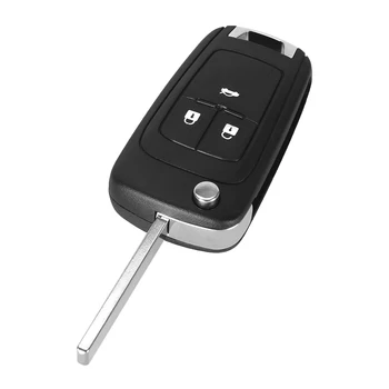Dandkey 100buc Flip Pliere Cheie Auto Shell Pentru Chevrolet Cruze Cheie de la Distanță Cazul sistemului de acces fără cheie Telecomanda 3 butoane HU100 Cheie Lama-cheie shell