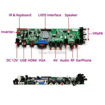 Semnal digital DVB 1280*1024 LCD panou de control kit 4CCFL 30 Pin LVDS USB VGA se Potrivesc LQ170E1LG11/LQ170E1LG41/MTT170E1LG11 panou