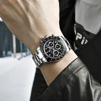 PAGANI DESIGN Bărbați Ceas de Lux de Top de Brand Cronograf Multifunctional din Otel Inoxidabil Afaceri Militare Cuarț Ceas de mână Sport