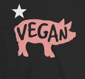 Noi de moda de Top Tricouri Tricouri Vegetarian T-shirt. Noi drepturile animalelor porc tricou. Eliberare, Anti carne, veganT tricouri
