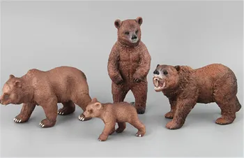 Noul Plastic Figurine din PVC Animalele Lumii Alaska Grizzly Maro Urs Polar Bears Model Static Educative Jucarii Cadou pentru Copii