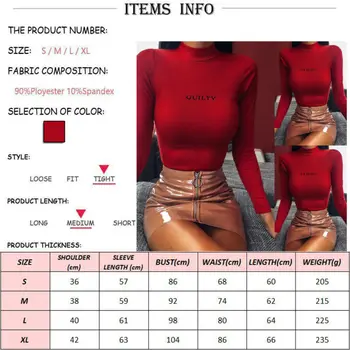 2019 Femei Doamnelor Tricou cu Maneci Lungi Femei pe Gât Rotund roșu de moda scrisoare Simplu de Bază de Top Bluza