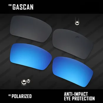 OOWLIT 2 Perechi de ochelari de Soare Polarizat Lentile de Înlocuire pentru Oakley Ulei Tambur-Negru și Albastru Gheață