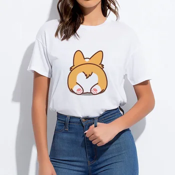 Amuzant Grafic T shirt Femei Cokey Animal tricou Câine Destul de Gimnastică vestidos Harajuku tricouri Primavara-Vara Ieftine Cool Tricou