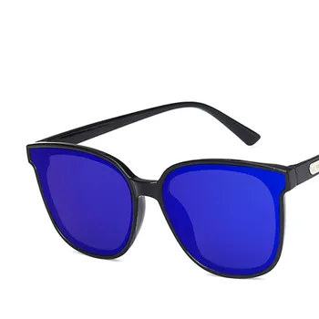 Moda Anti-Reflexie ochelari de Soare Vintage Pătrat Negru Bărbați Ochelari de Soare Roz Plastic Oglindă Femei Ochelari de Design de Brand UV400