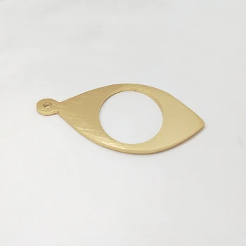 2019 Noi 2piese/sac 62mm Aur din Aliaj de Aluminiu Sârmă de Desen Oval Ochii Farmece Mare Pandantiv pentru DIY Colier Cercei Accesorii