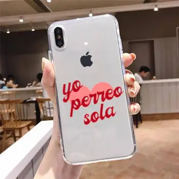 Yo Perreo Sola Bad Bunny Maluma Telefon Caz Transparent moale Pentru iphone 5 5s 5c 6 se 6s 7 8 11 12 plus mini x xs xr pro max