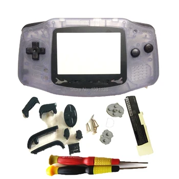 Fierbinte de Vânzare Limitat Obiectiv Consola Handheld Set Complet Shell Pentru NintendoGBA Cristal Violet Caz Cu Butoane Negre DIY Părți DMG GBO