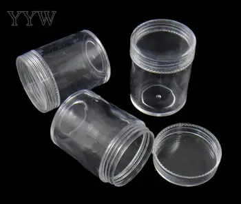 Bijuterii Margele Recipient din Plastic translucid alb nichel plumb & cadmiu gratuit 50x39mm 10buc/Punga Vândute De Sac