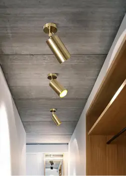 Nordic light lux Cupru reflectoarelor LED lampă de plafon living perete de fundal magazin de îmbrăcăminte culoar GU10 85-265V