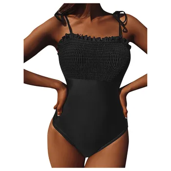 Plus Dimensiune O Singură Bucată De Costume De Baie Monokini Swimsuit Femei Push-Up Costum De Baie Sexy 2021 Talie Mare Body Solid Moda Biquini