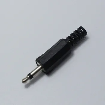 20buc tată de 3,5 mm Mono Jack Audio Mufă de 3,5 mm Conector pentru Căști cu Carcasă Neagră de Plastic