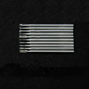 10buc 2.35 MM SHK Tungsten din Oțel Freze pentru bijuterii dentare lemn dinti de metal Abrazive de Slefuire Lustruire Micro-sculptură mill-cutter