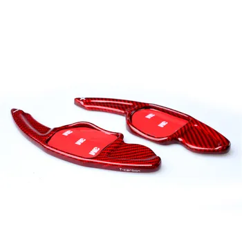 Prelungi Stil Roșu fibra de Sticla volan paddle shift se Potrivesc Pentru AUDI A3 A4L A5 Q3 Q5