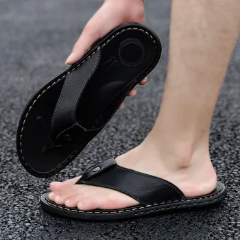 Mazefeng Brand 2020 Nou Vara Rece Papuci de Plaja Stil Britanic Bărbați Flip Flops Platforma Non-alunecare de sex Masculin Sandale Zapatos Hombr