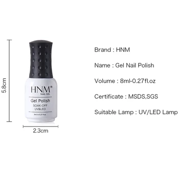 HNM 8 ml Galaxy Gel de Unghii Sclipici Ochi de Pisica Esmalte Permanente Soak Off UV LED Lac de Unghii Primer Gel de unghii Salon Manichiura