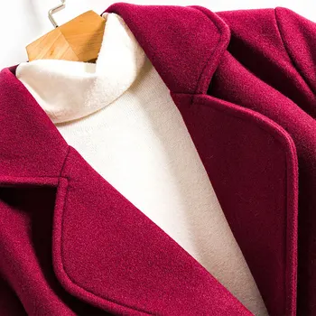Produsele High-end de Iarnă slăbire două rânduri scurt haină de lână
