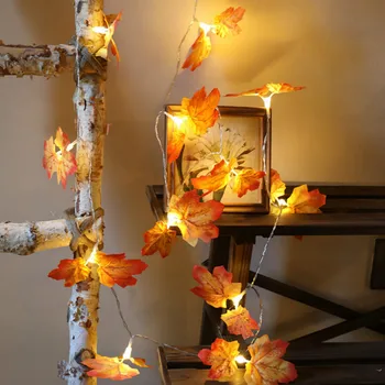 10m 6m Frunze de Arțar Ghirlanda Led-uri Lumina feerica de Craciun Decor de Toamnă Șir Lumina Cădea de Nunta DIY Decor Decor de Halloween
