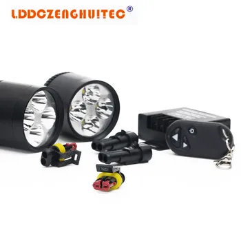 LDDCZENGHUITEC Auto Motociclete Faruri LED DRL Lumini de Ceață Lampă Spot Becuri Unghi Ochii 12-80V Auto Motor Faruri Set Universal