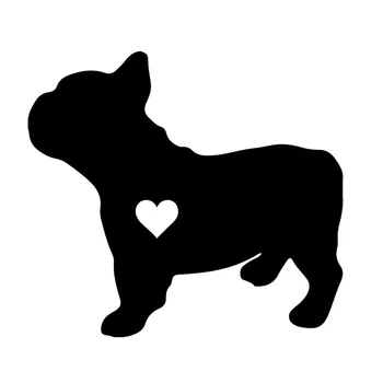 Bulldog francez de Stickere de Decor Vinil Autocolant de Animale 14x13cm