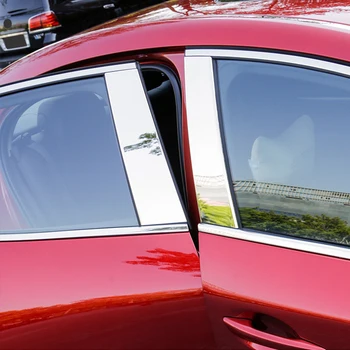 Din oțel inoxidabil Efect de Oglinda Geamul Mașinii Pilon Posturi Acoperă Benzi Tapiterie Pentru Mazda 3 Axela 2019 2020 Accesorii Auto Autocolant