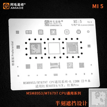 Amaoe MI5 BGA reballing matrita pentru xiaomi redmi note 4 4x pro msm8953 mt6797 Chip Tin Planta Net