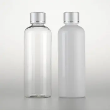 50pc/lot 100ml Umăr Rotund din Plastic de Sticla Pulverizator Parfum Lichid Sticla PET Gol de Sticla Cu Aluminiu Anodizat Capac Și Dop
