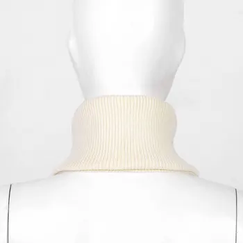 Femei De Moda De Cașmir Tricot Inel Eșarfe Cald Culoare Solidă Elastic Confort Guler Fals Cravată De Iarna Pentru Femeie Eșarfă Buclă