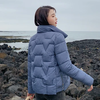 Moda Haina de Iarna Femei, Geci Groase pufoaice Mare de Blana cu Gluga din Bumbac Haine Lungi Cald nou 2020 Canadiană de sex Feminin Uza