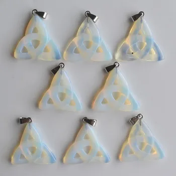 2020 de moda de înaltă calitate opal piatră triunghi gol farmec pandantive pentru a face bijuterii 8pcs/lot en-Gros gratuit