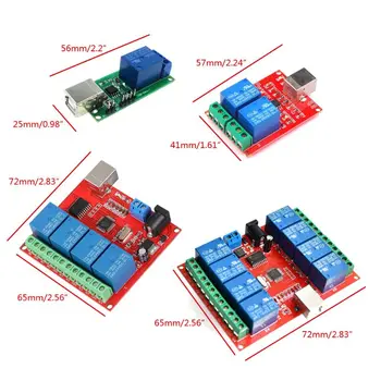 1 2 4 8 Canale USB de Comandă a Releului de Comutare Programabile de Calculator de Control pentru Smart Home PC Controller Inteligent U1JE