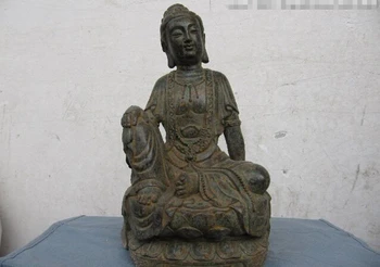 Cântec voge gem S0478 Chineză mănăstire Veche de Bronz Sta libertatea Bodhisattva Kwan-Yin Guan Yin Statuie