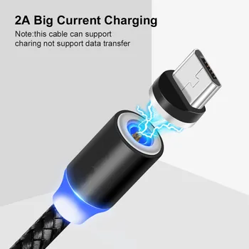 Magnetic Cablu Micro USB Pentru Samsung galaxy A10 S7 Edge J6 J5 J3 Huawei Y9 2019 Onoare 8X P telefon Inteligent QC 3.0 Rapid încărcător de Mașină