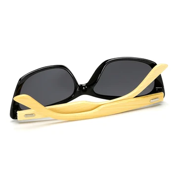 Original din Lemn de Bambus ochelari de Soare Barbati Femei Oglindă UV400 Ochelari de Soare din Lemn Real Nuante de Auriu Albastru Piscină Ochelari Sunglases de sex Masculin