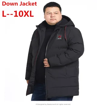 Mari mari dimensiuni 10XL 9XL 8XL 6XL Brand de Iarnă din 2018 Noua Moda pentru Bărbați Cald Lung Jos Jacheta cu Gluga Alb Rață Jos Jacke Plus Dimensiune