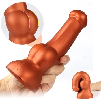 Silicon moale de Prostata pentru Masaj Vagin Butt Plug Anal Jucarii Sexuale pentru Femei Gay, Lesbiene Realist Penis artificial Analsex Penis Plug ventuza