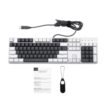 LED Mechanical Keyboard Culoare de Contrast Tactile Clicky Blue Switch-uri Anti-Ghosting USB Cablu Gamer Tastatură pentru dota 2, lol, X8100