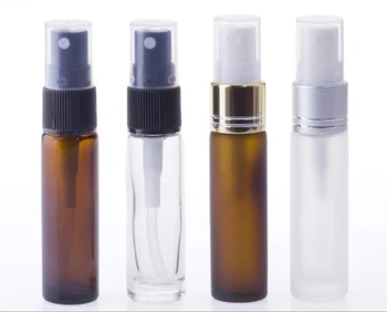 12 x 10ML Portabile Mici de Sticla de Parfum de Sticlă Mată Clar Amber Gol Cosmetice Sticla cu Pulverizator Probă Tub Gros Flacoane de Sticlă