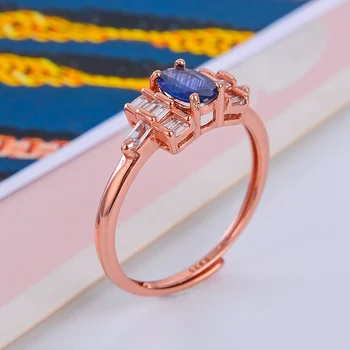 Naturale albastru safir inel pentru femei reale argint 925 inel cu safir cadou romantic